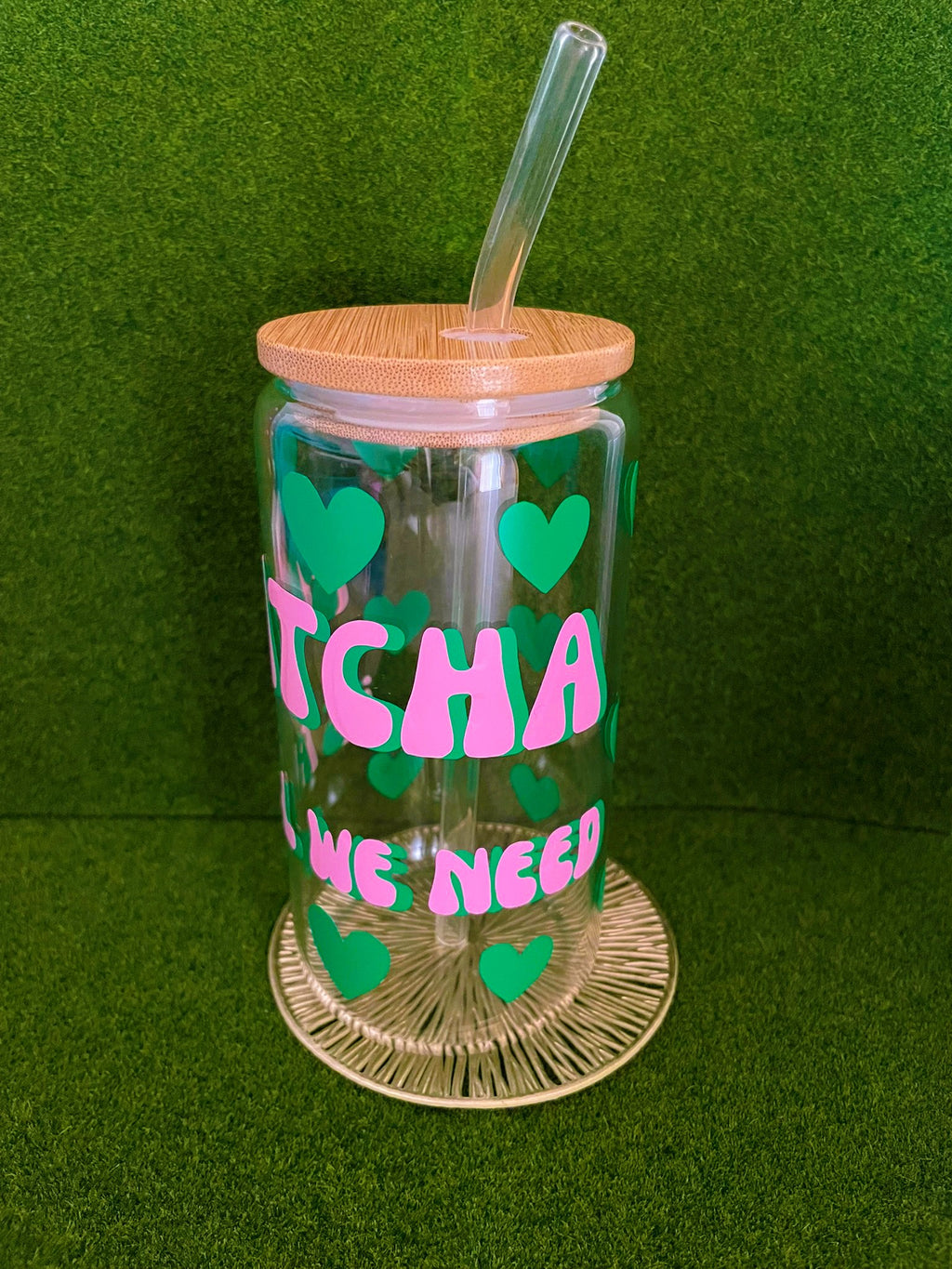 Matcha Lovers Glass Cup