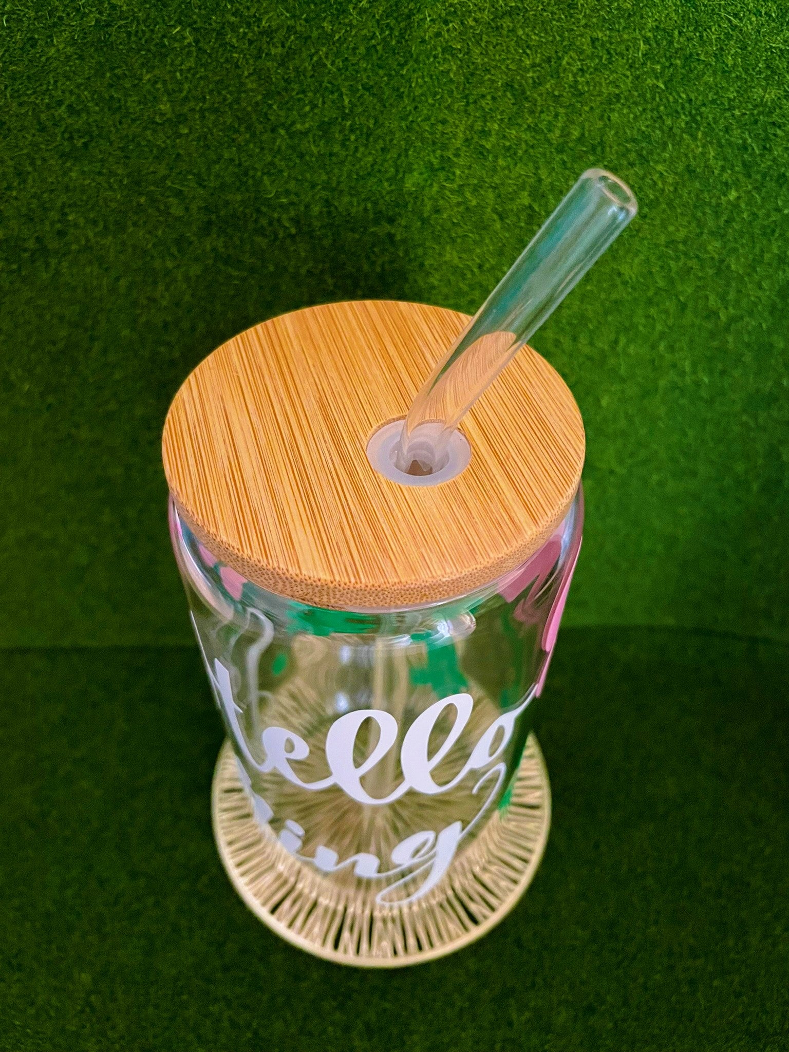 Hello Spring Glass Cup