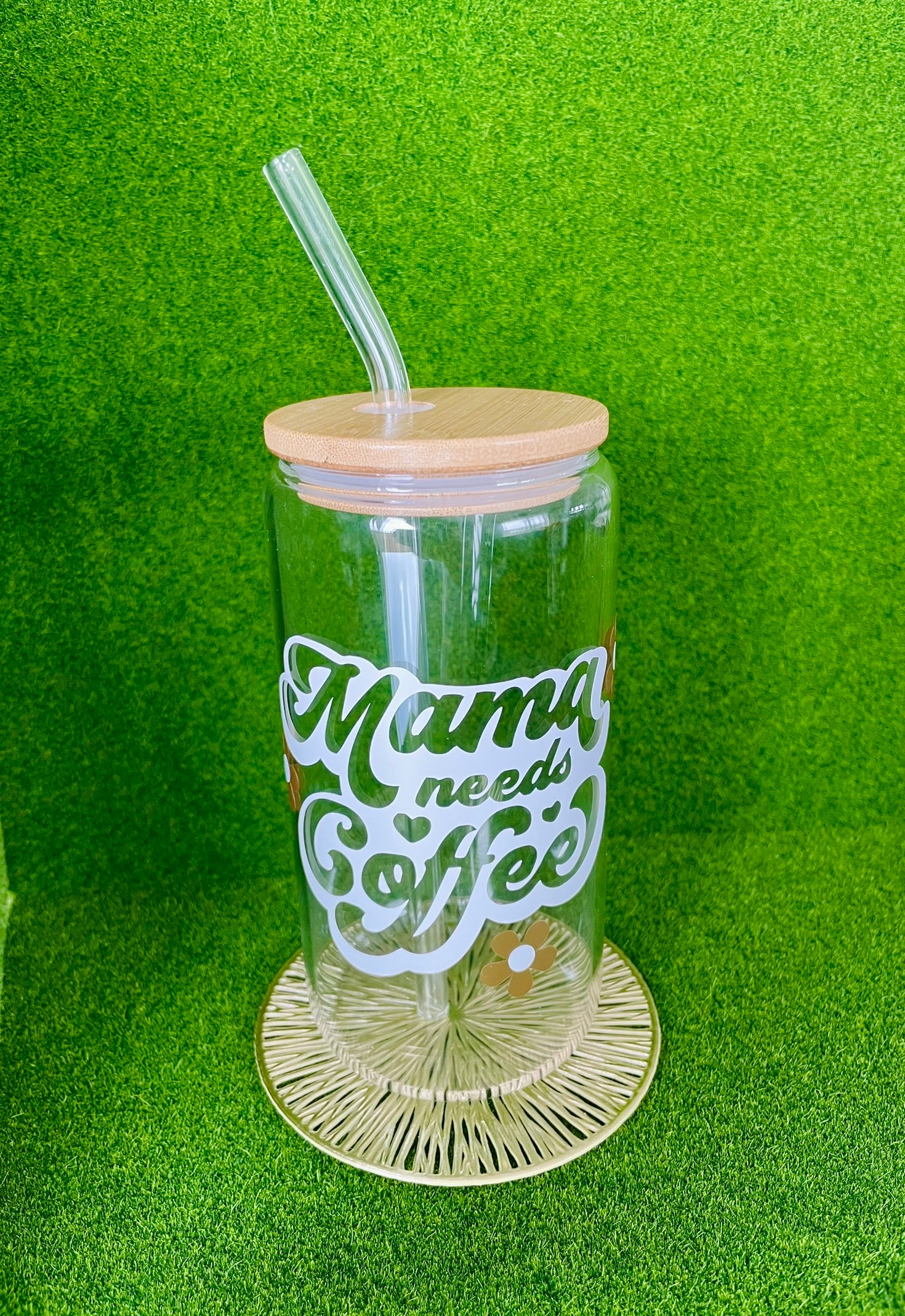 Mama needs Coffe Glass Cup