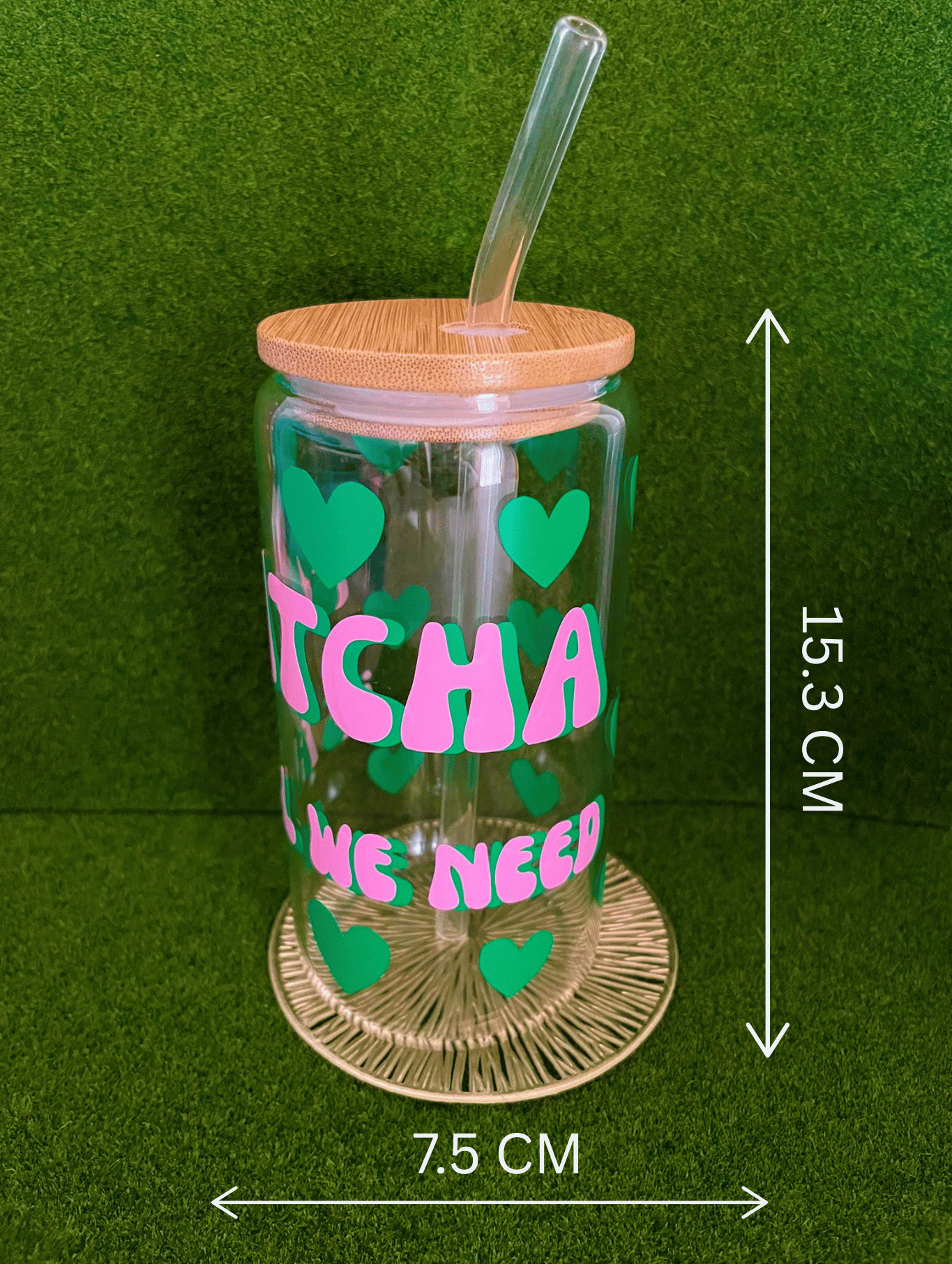 Matcha Lovers Glass Cup