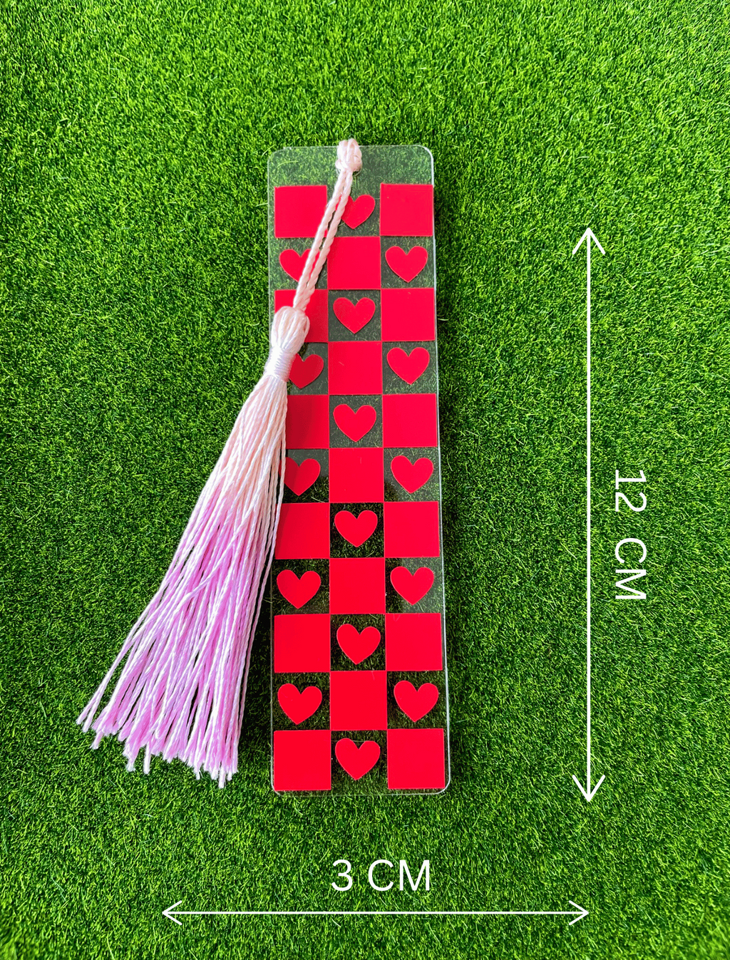 Rote Herzen Lesezeichen