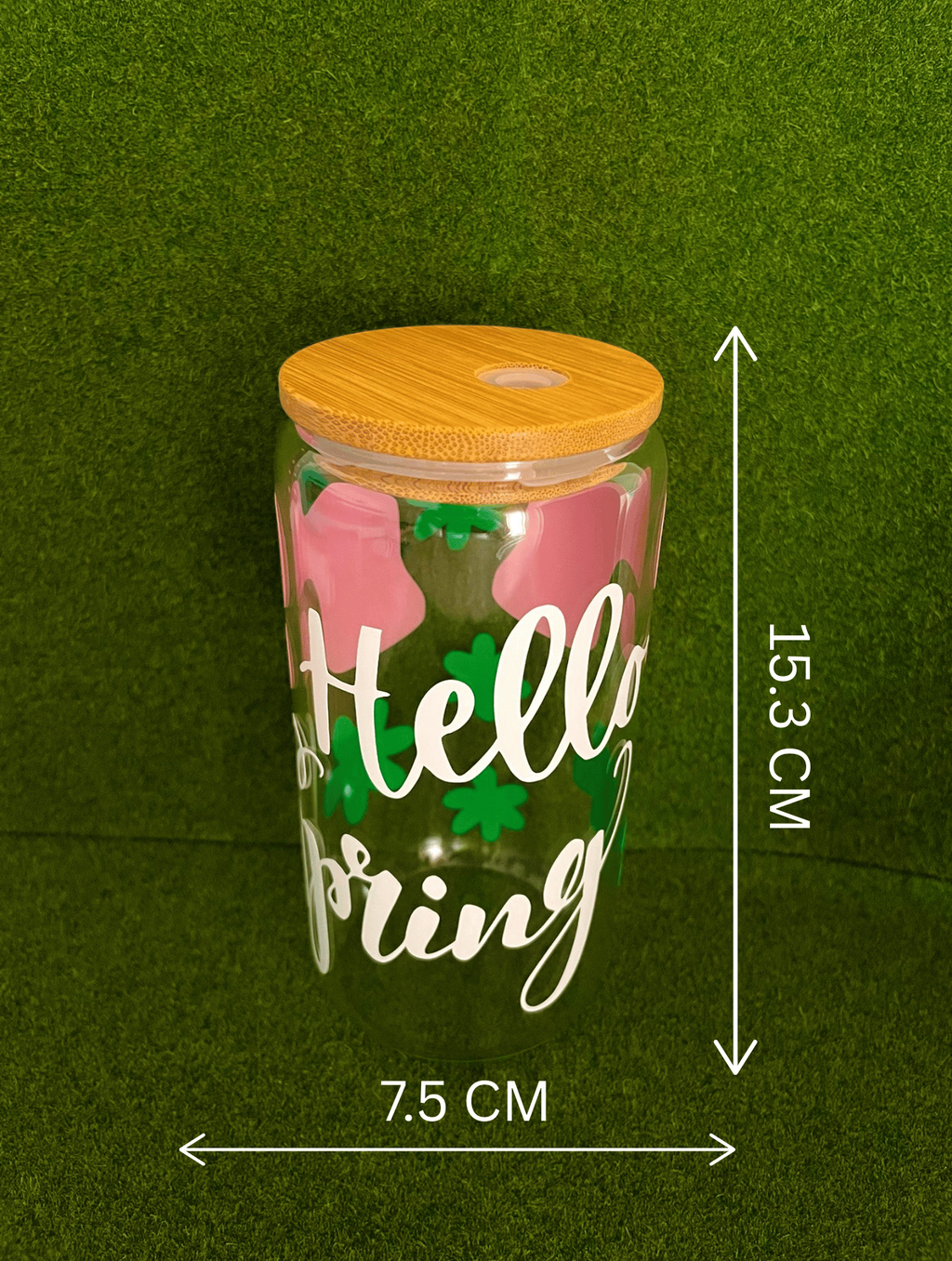 Hello Spring Glass Cup